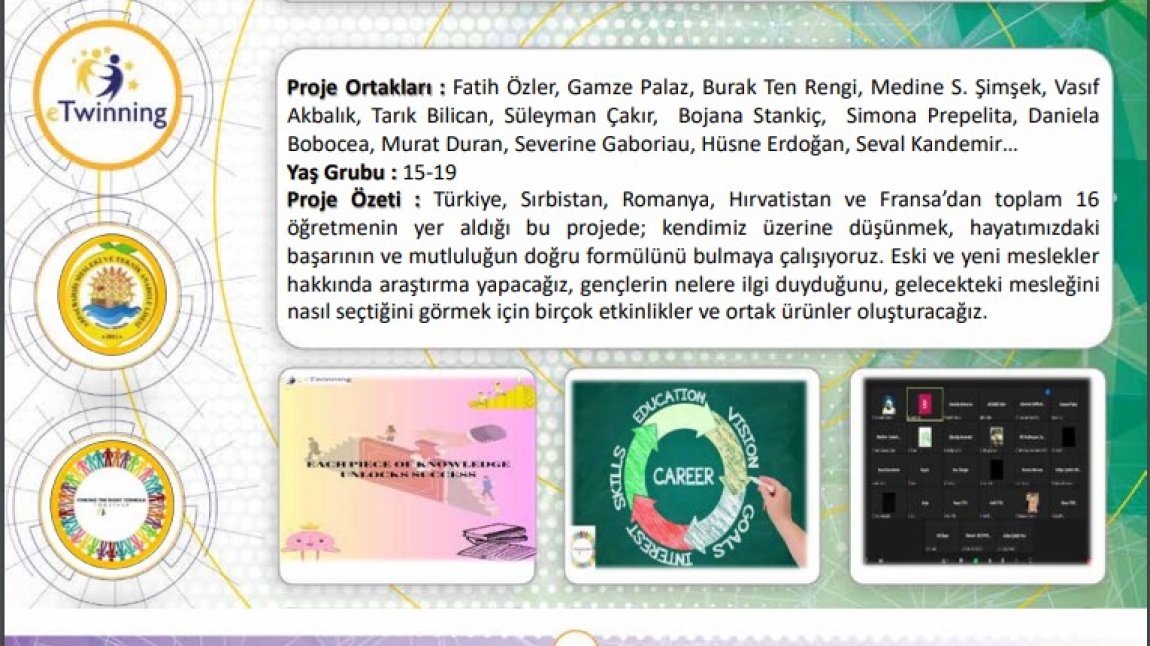 FINDING THE RIGHT FORMULA-TOGETHER etwinning Projemiz